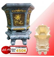 Khuôn đổ chậu xi măng lục giác 58 kèm chân đôn kỷ - Công CNC