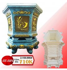 Khuôn đúc chậu Công CNC lục giác 58 kèm chân đôn kỷ đổ úp 