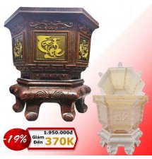 Khuôn chậu lục giác 60 cá chép - Tài Lộc kèm chân kỷ