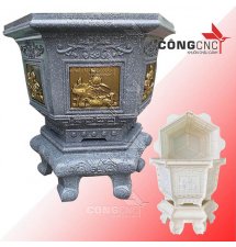 Khuôn đúc chậu lục giác 80 kèm chân kỷ - Khuôn nhựa ABS