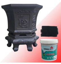 Sơn nền đen cao cấp không cần sơn lót - Sơn chậu xi măng Công CNC